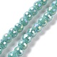 Electroplate opaco colore solido perle di vetro fili GLAA-E036-10-M-2