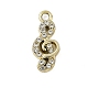 Pendenti strass in lega&nbsp;PALLOY-P308-02KCG-1