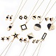 304 Stainless Steel Stud Earrings & Pendant Necklaces Jewelry Sets SJEW-L136-08M-G-1