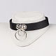 Punk Rock Style Cowhide Leather Choker Necklaces X-NJEW-D287-06-5