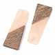 Opaque Resin & Walnut Wood Pendants X-RESI-S389-040A-C02-2