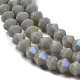 Opaque couleur unie imitation jade perles de verre brins GLAA-F029-P4mm-D14-3