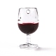 透明樹脂ペンダント  赤ワイングラス/ゴブレットチャーム  透明  38x20.5mm  穴：3mm RESI-G054-03-2
