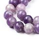 Lepidolita natural / hebras de perlas de piedra de mica púrpura G-K415-8mm-6