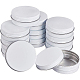 BENECREAT 14 Pcs 60ml Aluminum Tin Jars CON-BC0005-17-1