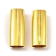 真鍮製チューブビーズ  カーブチューブ  ゴールドカラー  23.5x9x6mm  穴：8.5x5mm KK-D040-07G-1