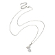 Collier pendentif papillon en strass et cristal avec chaînes câblées NJEW-FZ00018-1
