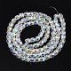 Electroplate Transparent Glass Beads Strands EGLA-N002-13-B06-2