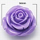 Medium Purple Rose Flower Opaque Resin Beads X-RESI-D001-6-1