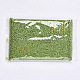 つや消しオペークガラスシードビーズ  機械刺繍に適合  焼き付け塗料  ラウンド  黄緑  2.5x1.5mm  穴：1mm  約20000個/袋 SEED-S042-06A-02-5