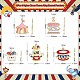 30 pièces 5 styles pendentifs en émail d'alliage de thème de cirque ENAM-CJ0004-78-2