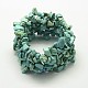 Chip Synthetic Turquoise Beads Stretch Bracelets BJEW-F226-06-1