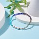 Bracelet extensible word love en acrylique avec perles de verre pour femme BJEW-JB08105-7