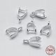 Rhodium Plated 925 Sterling Silver Pendant Bails STER-E050-01P-1