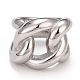 304 ovaler stämmiger Twist-Ring aus Edelstahl RJEW-B040-15P-2