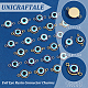 Unicraftale 60 pz 2 colori malocchio connettori charms blu resina eye link charms con 304 doppi anelli in acciaio inossidabile pendenti con connettore da 13.5mm pendenti per orecchini pendenti per bracciale per la creazione di gioielli FIND-UN0001-59-5