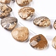 Chapelets de perles en jaspe avec images naturelles G-G821-04A-3