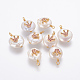 Colgantes naturales de perlas cultivadas de agua dulce PEAR-F014-03G-C-1
