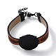 Impostazioni del braccialetto a maglie tonde piatte in lega adatte per cabochon FIND-M009-02EB-2