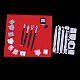 ツールフレーム炭素鋼切削ダイスステンシル  DIYスクラップブッキング/フォトアルバム用  装飾的なエンボス印刷紙のカード  つや消しプラチナ  5.1x3.7x0.08cm DIY-F028-83-1