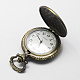 Старинные сплава цинка кварцевые часы головки для карманные часы кулон ожерелье материалы WACH-R005-05-3