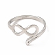 304 anillo de dedo infinito hueco de acero inoxidable para mujer RJEW-B027-14P-2