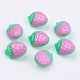 Acrylic Strawberry Shank Buttons X-BUTT-E025-10-1