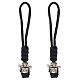 2pcs Knife Lanyards with Alloy Samurai Head Beads Charms Paracord Lanyard Tactical Lanyard Braided Clip Lanyard Strap EDC Accessories for Knife Buckle Travel Car Keychain Backpack Camping HJEW-WH0043-64AS-1