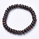 Natural Bloodstone Gemstone Beaded Stretch Bracelets BJEW-S127-06-1