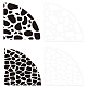 Ahandmaker 2 plantilla de manga acrílica con patrón de piedra DIY-WH0347-047-1