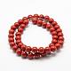 Chapelets de perles en jaspe rouge naturel G-E375-4mm-02-3