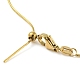 304 bracelet en acier inoxydable avec chaînes serpent réglables pour femme. BJEW-M307-01E-G-3