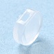 プラスチック製のイヤリングパッド  クリップイヤリングクッション  ピアス以外のイヤリングパーツ  透明  8.5x9x3mm  穴：1.8x3mm KY-C003-01-4