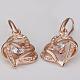 Exquisite Tin Alloy Czech Rhinestone Heart Dangle Earrings For Women EJEW-BB13401-2