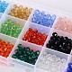 1box 15 couleurs des perles de verre ronde GLAA-X0011-01-5
