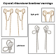 Anattasoul 2 paires 2 style cristal strass bowknot boucles d'oreilles pendantes EJEW-AN0002-31-3