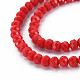 Chapelets de perles en verre opaque de couleur unie EGLA-A034-P6mm-D22-3