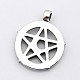 304 rétro anneau en acier inoxydable avec des pendentifs de pentagramme X-STAS-F006-132-2