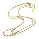 304 Stainless Steel Coreana Chains Double Layer Necklaces BJEW-K257-04G-1