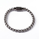Bracelets à chaînes carrées en 304 acier inoxydable X-BJEW-D400-05-1