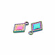 Placage de rack pendentifs en alliage de couleur arc-en-ciel PALLOY-S180-372-3