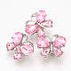 Alloy Rhinestone Snap Buttons SNAP-T001-10A-1