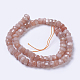 Chapelets de perles de sunstone naturelle naturelles G-F568-213-2
