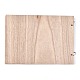 Wooden Wedding Guestbooks Notepad AJEW-M206-11-3