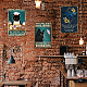 Superdant drôle chat papillon plaque en métal vintage art fer décoration murale citations inspirantes chat noir ange plaque en métal rétro chambre salle de bain décor pour bars restaurants cafés pubs AJEW-WH0189-096-6