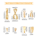 SUNNYCLUE 1 Box 20Pcs 4 Style 18K Gold Plated Brass Pinch Bails Pinch Clip Bail Clasps Charms Oval Brass Snap on Bails Jewellery Findings Clasp Connectors for Earring Bracelet Jewellery Making KK-SC0004-89-2