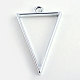 Pendentifs lunette arrière de triangle en alliage plaqué rack PALLOY-S047-09D-FF-2