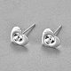 304 Stainless Steel Ear Stud Components X-STAS-G187-06S-1