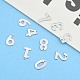 201 Stainless Steel Number Charms STAS-S035-M-6