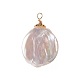 Colgantes de perlas keshi de perlas barrocas naturales PALLOY-JF00393-2
